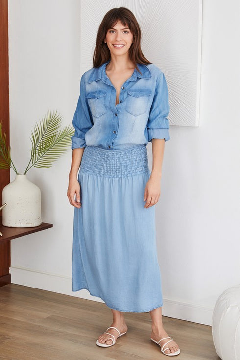 DOUBLE POCKET BUTTON TOP